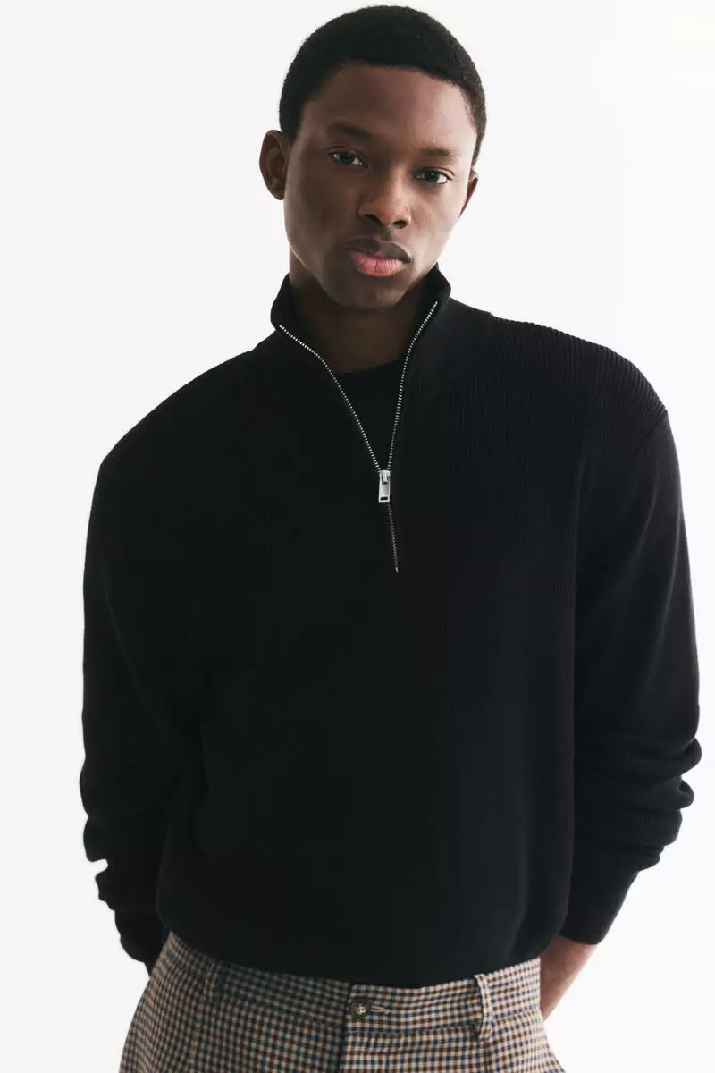 Regular Fit Zip-top jumper