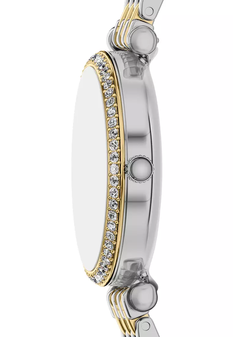 Fossil Women's Carlie Analog Watch ( ES5439 ) - Quartz, Gold Case, Round Dial, 12 MM Two Tone Stainless Steel Band