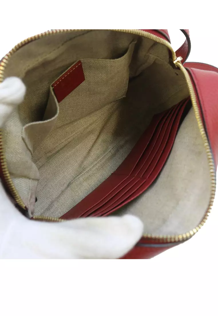 Buy Gucci Red Leather Beige Canvas Gg Bree Crossbody Camera Bag 449413 2023  Online | Zalora Philippines