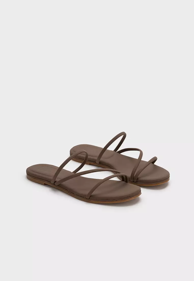 STRAPPY FLAT SLIDES WITH CLOUDFOAM INSOLE
