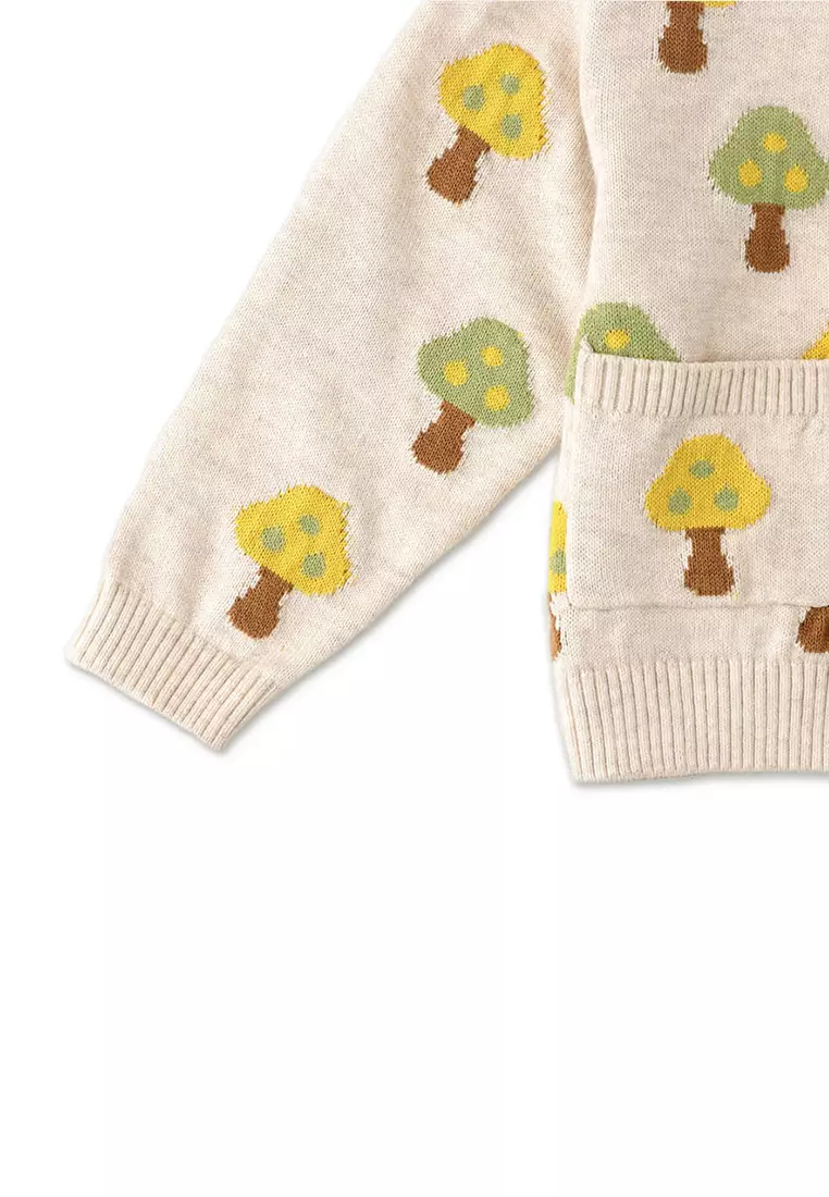 Baby Boys Mushroom Intarsia Cardigan