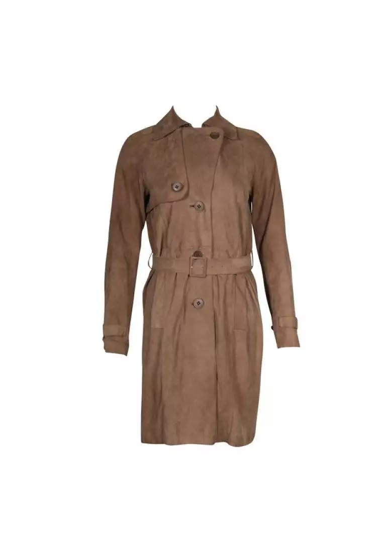 Hugo boss best sale leather trench coat