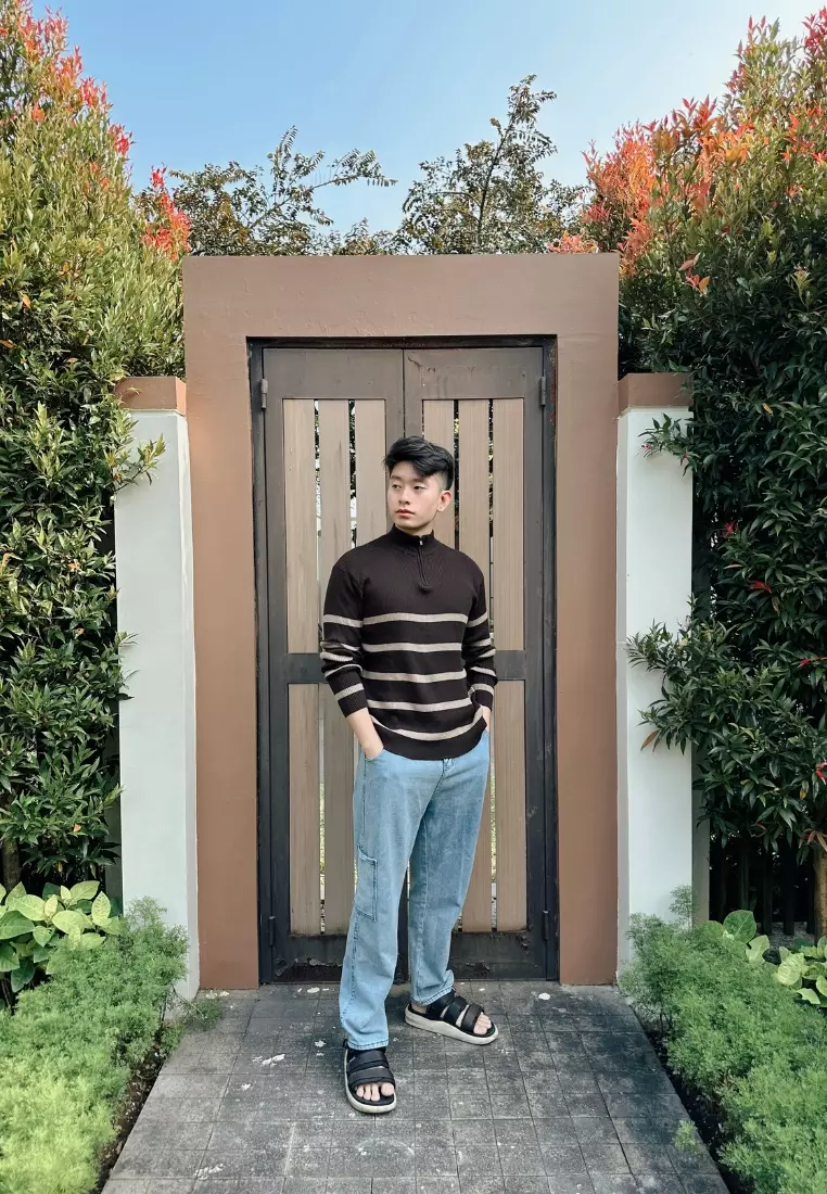 Kale Dickson Brown / Sweater Rajut Lengan Panjang Pria premium berbahan dasar cotton wool