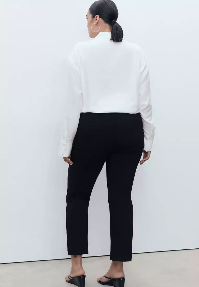 Straight-Cut Crop Trousers