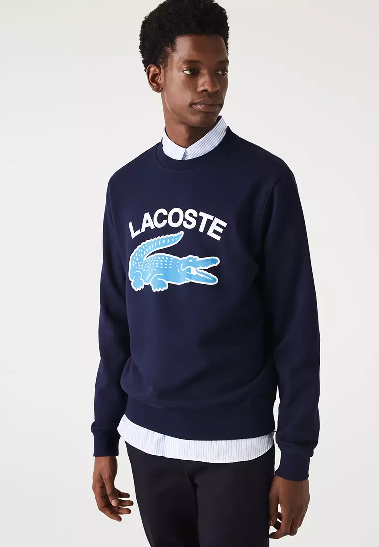 Lacoste Men’s Beige Full Zip Bomber Jacket Crocodile Logo *No Size Tag*