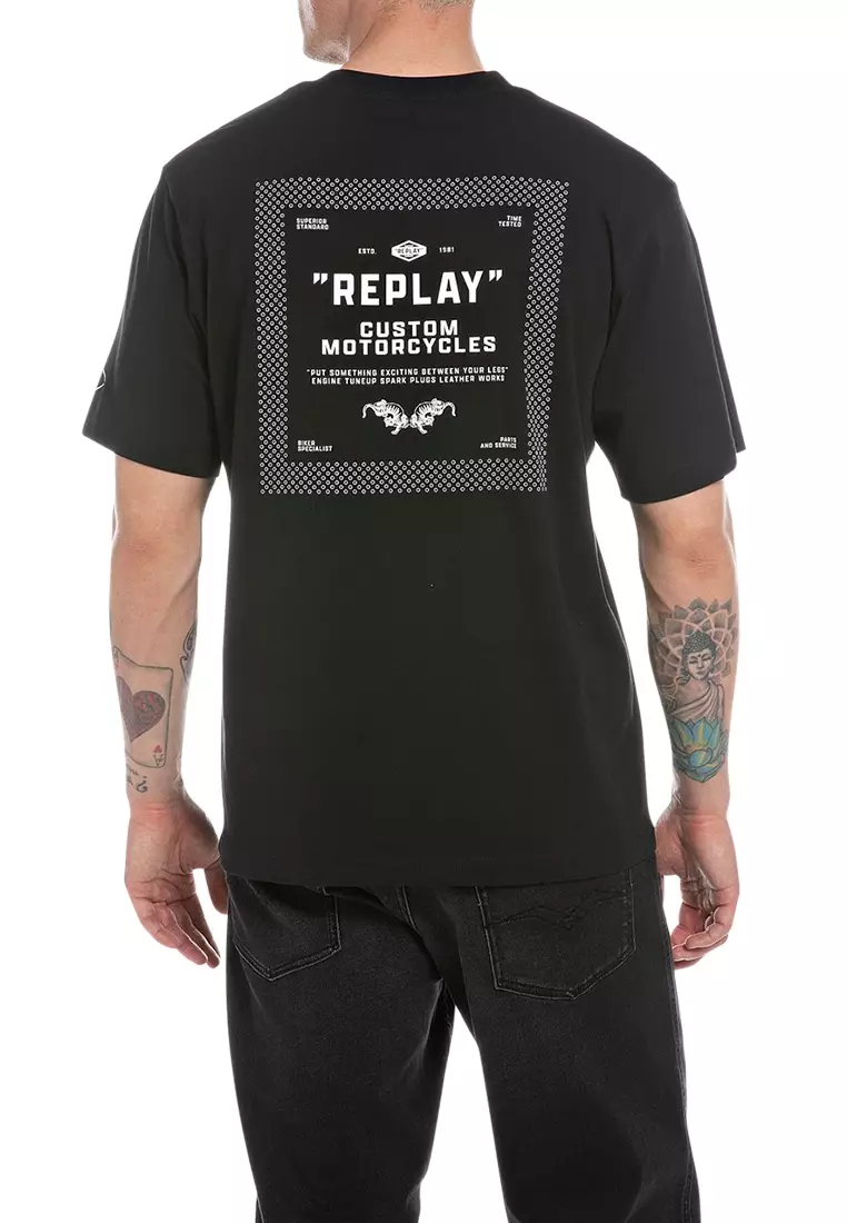 replay motorcycle t shirt