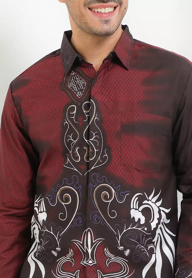 Toba Kemeja Batik Exclusive Premium Pria Casual Modern Lengan Panjang