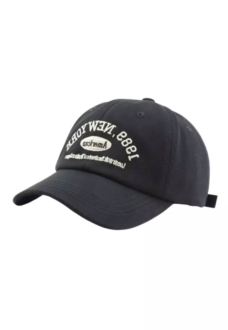 Topi Baseball Male Female Korean Version Couple ORIGINAL - Black