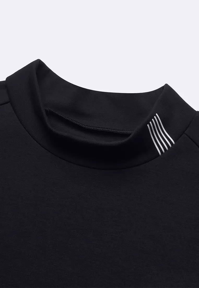 MEN'S K-SWISS LOGO STAND COLLAR LONG SLEEVES T-SHIRT