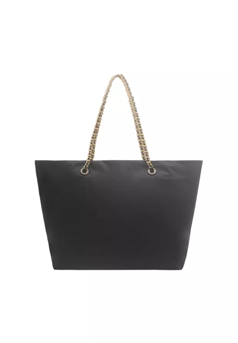 Ella Chain Tote Bag in Black 152313