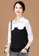 A-IN GIRLS black and white Simple Color Block Lapel Top 2CD0FAA0238C1EGS_2