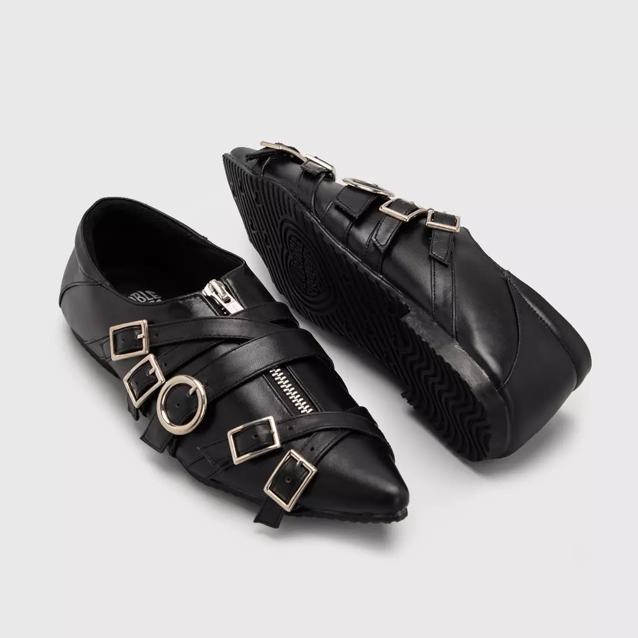 Adorable Projects - Difara Flat Shoes Genuine Leather Black - Sepatu Wanita