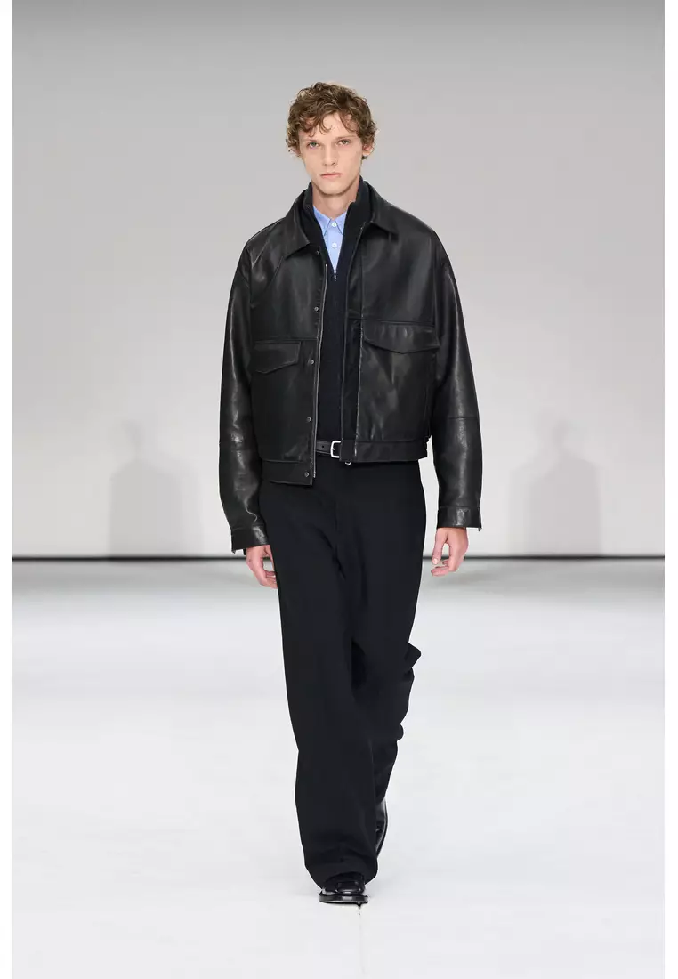 LEATHER BLOUSON JACKET