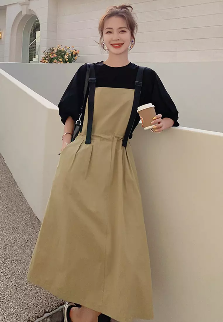 Causal style One Piece Dress with T shirt  Suit A22033110KI