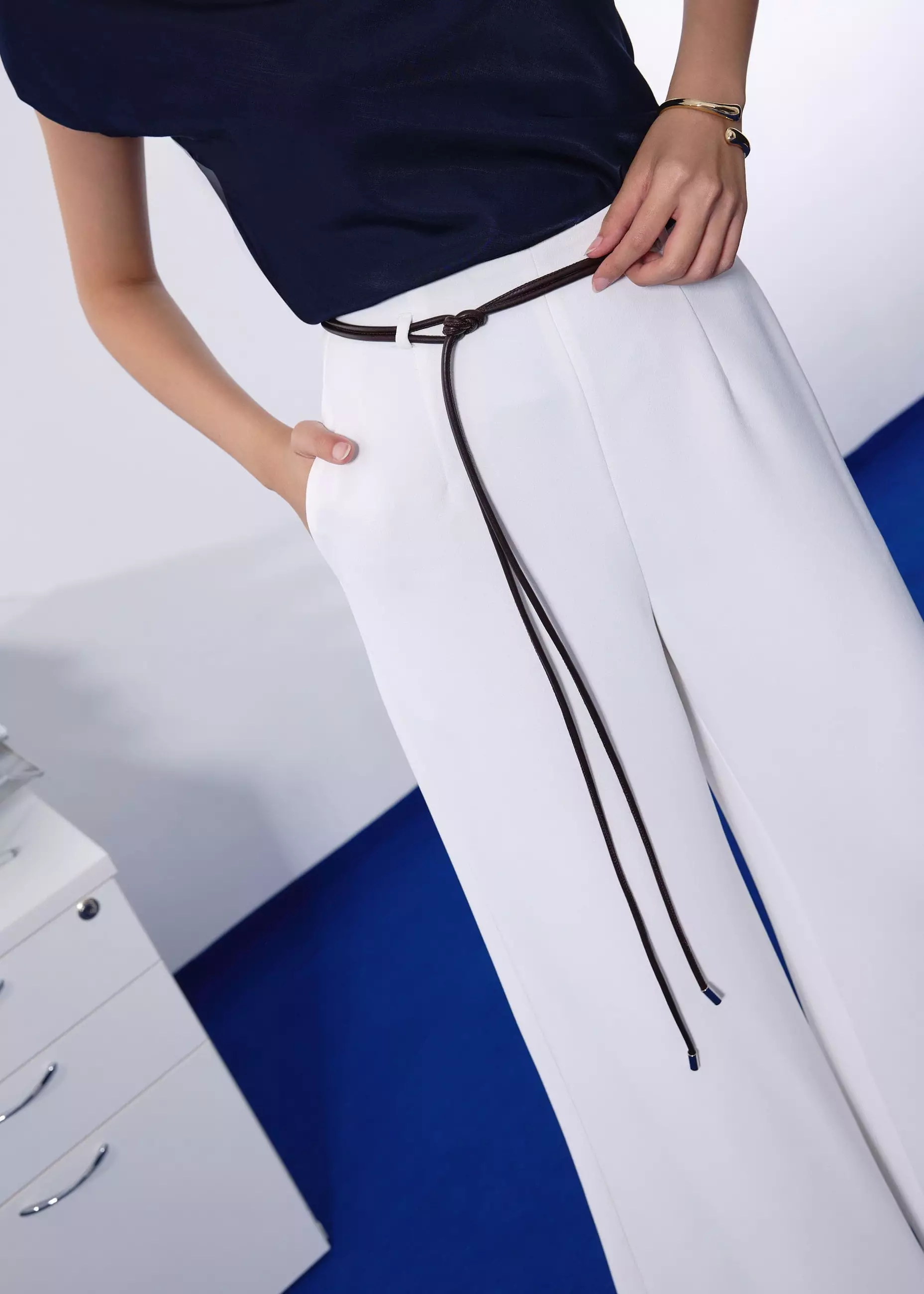 Celana Panjang Wanita - Leggy™ Jules Tailored Crepe Palazzo Pants