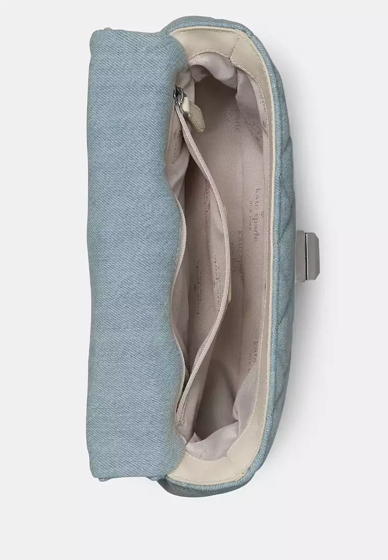 Carey Quilted Denim Crossbody Bag