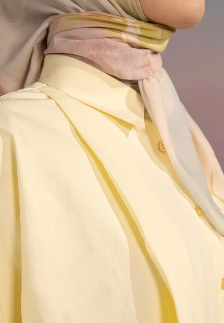 Kami Eline Oversized Top Butter Yellow