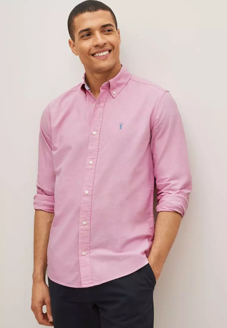 next slim fit oxford shirt