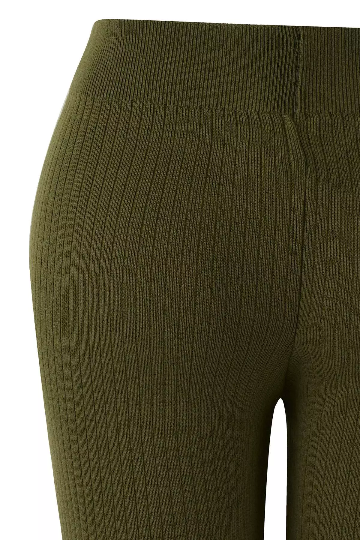 Khaki Corduroy Crew Neck Knitwear Sweater Pants Set Tbbaw23Cp00044