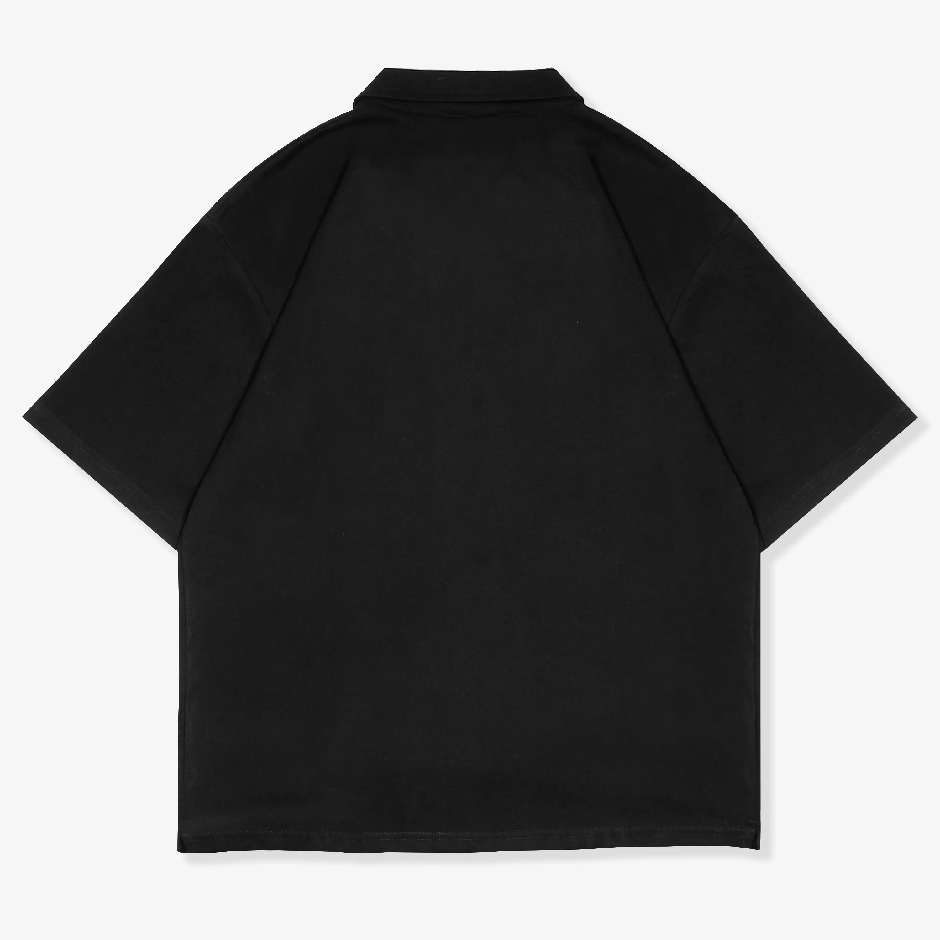 OOTDSUPPLY Oversize Polo Shirt Culture Black Kaos Oversize Pria dan Wanita