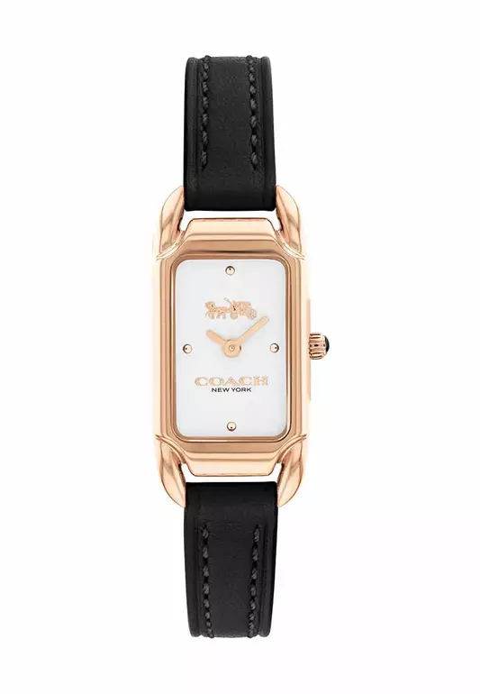 Cadie Women's Watch Black Calfskin Strap - Ivory Dial 14504027