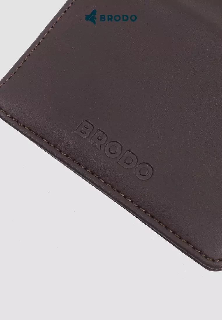 BRODO - Folde Synthetic Leather Key Wallet Brown