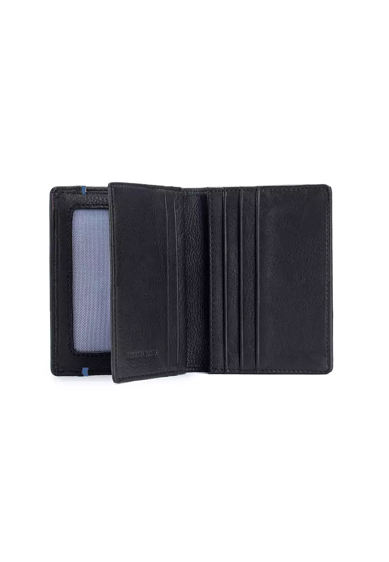 ENZODESIGN Full Grain Cow Nappa Leather Card Holder With Center Divider