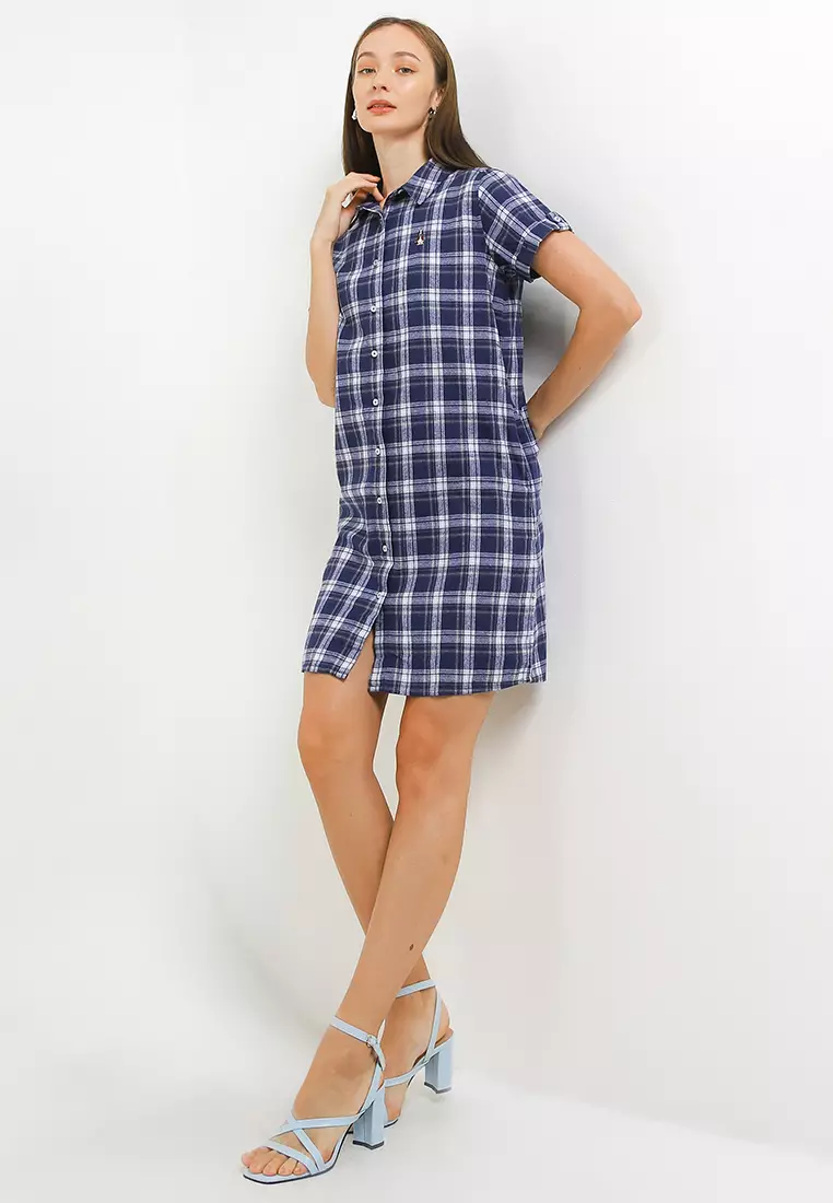 Jimna Flannel Shirt Dress