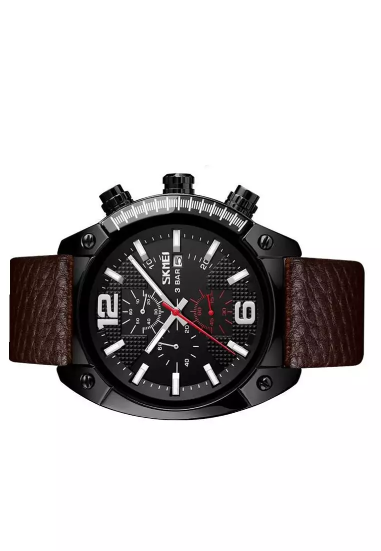 Jual SKMEI Jam Tangan Casual Analog Chrono Pria Waterproof Strap