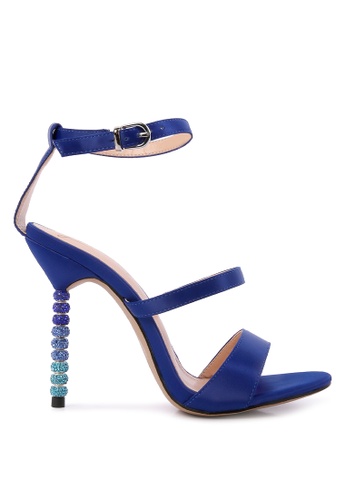 London Rag Blue Rhinestone Ball Heel Satin Sandals 2023 | Buy London Rag  Online | ZALORA Hong Kong