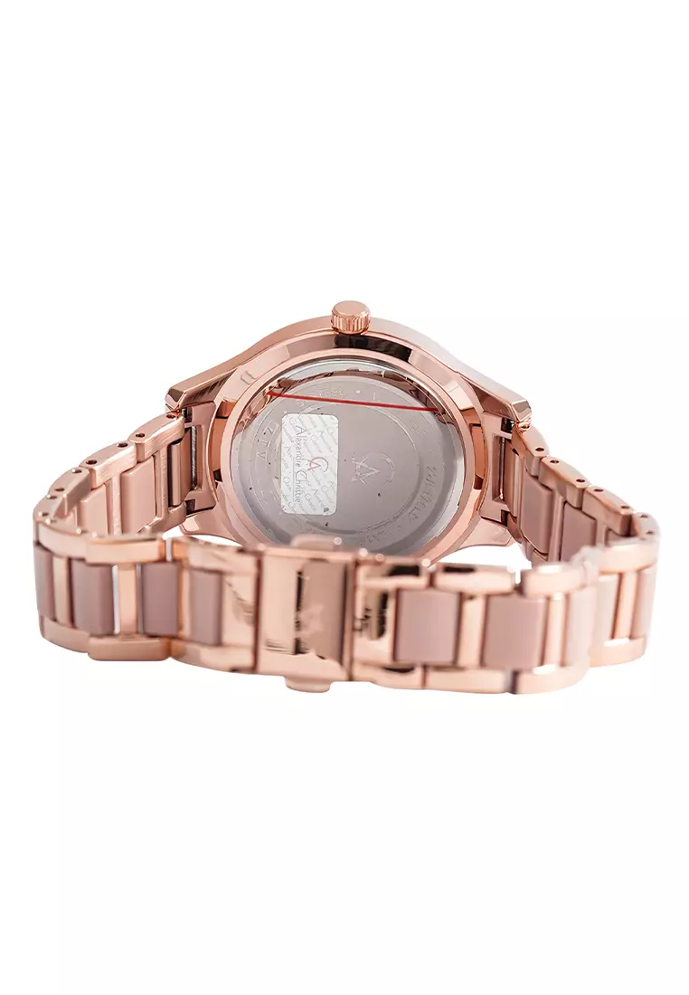Jam Tangan Wanita Alexandre Christie Passion AC 2A15 LDBRGRG - Rose Gold - Stainless Steel