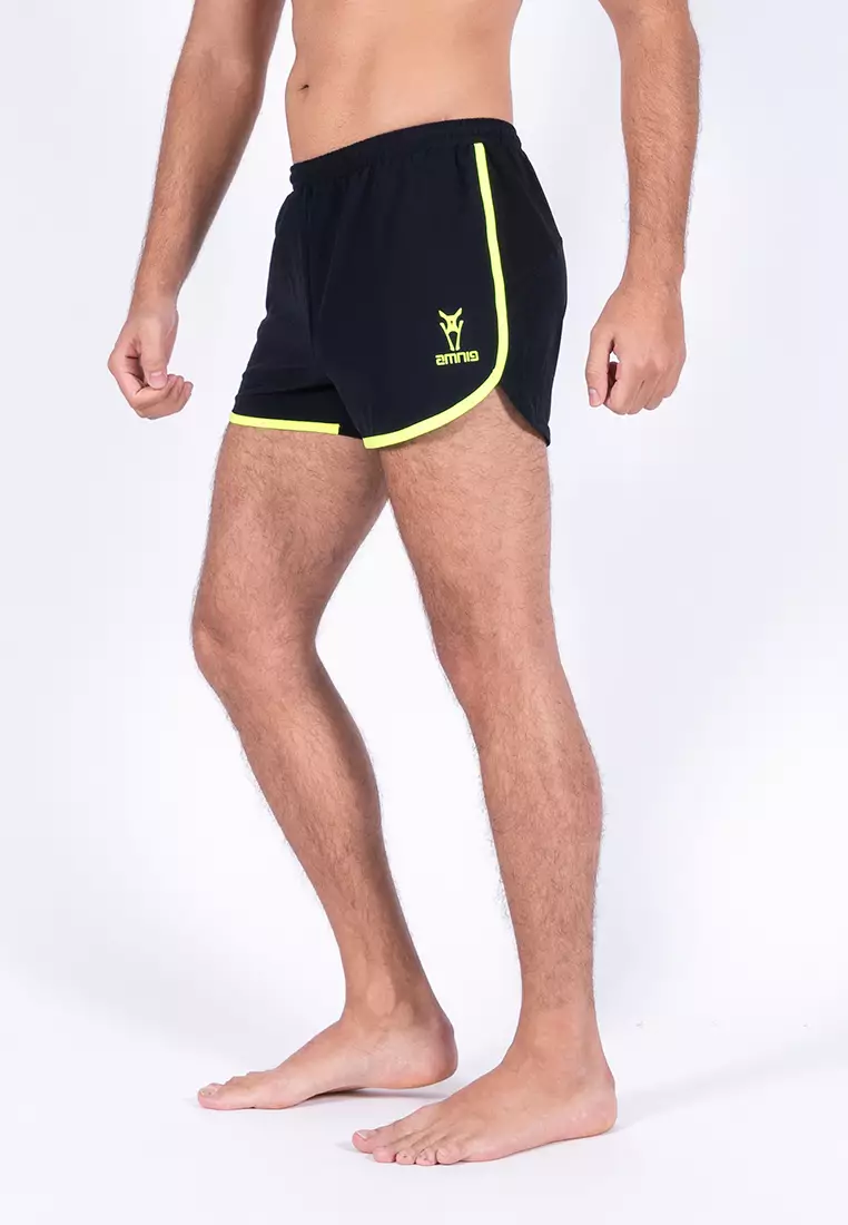Amnig Men Aery 2" Running Shorts (Black)