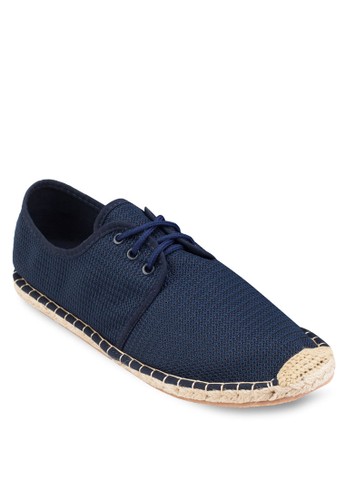 暗紋網眼麻編繫帶休閒鞋, 鞋,esprit台灣門市 休閒鞋