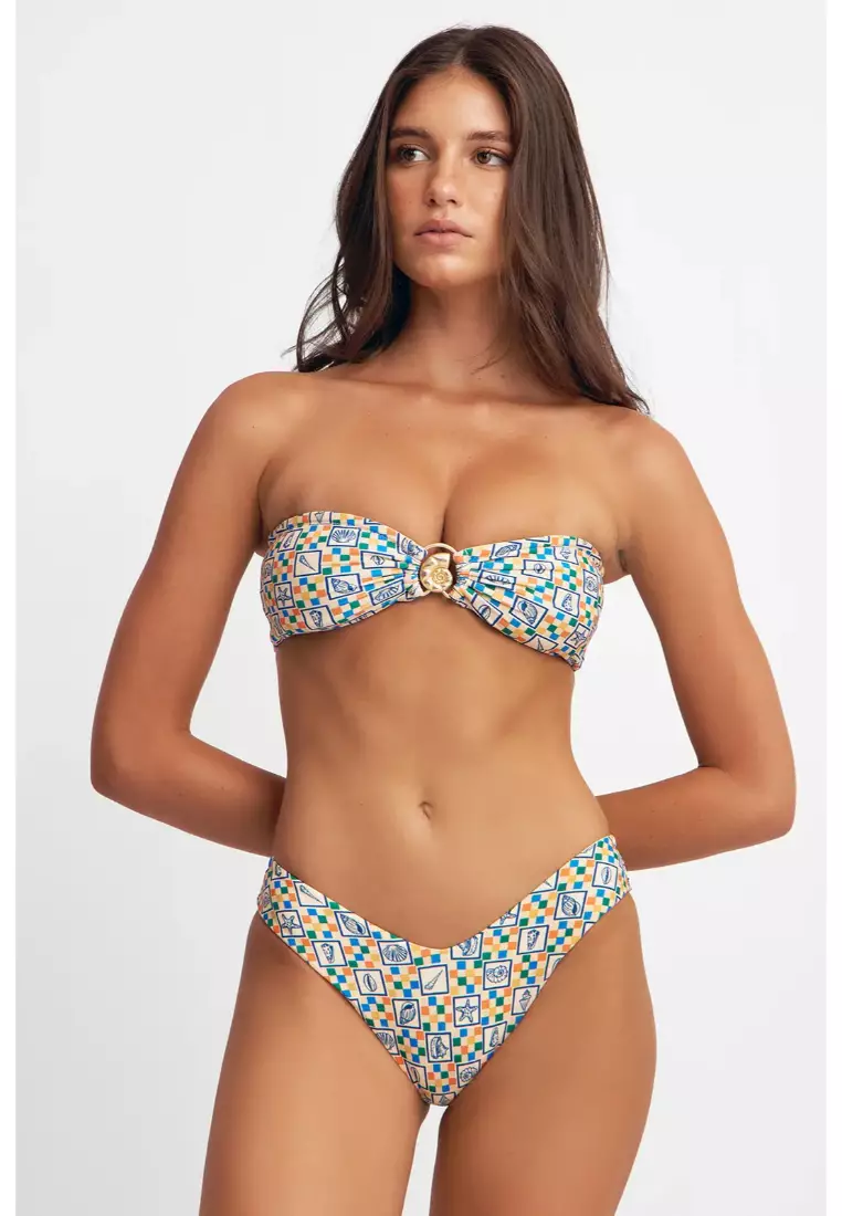 Maie Ruched Medium Bikini Bottoms / Conch Crush