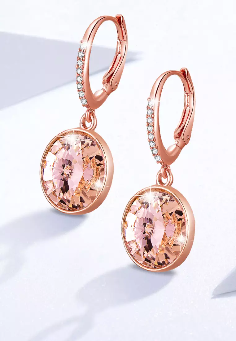 Precious Drop Earrings Vintage Rose Embellished with SWAROVSKI® crystals-Rose Gold/Vintage Rose