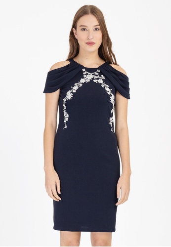 Shop Paperdolls Freya Halter Dress With Cold Shoulder Online On