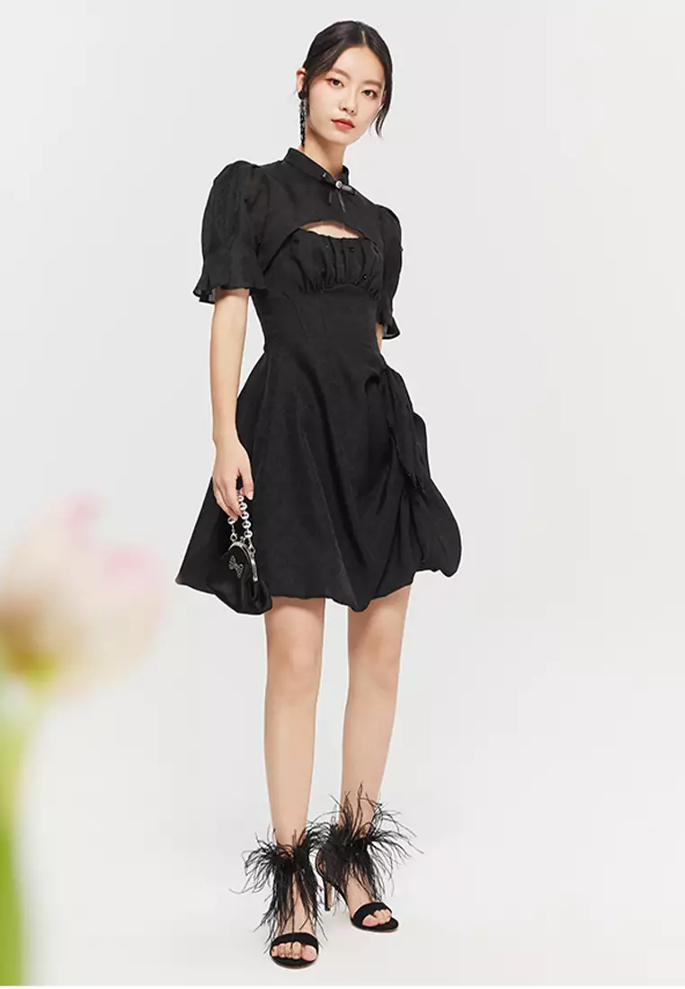 Modern Qipao Design Midi Dress