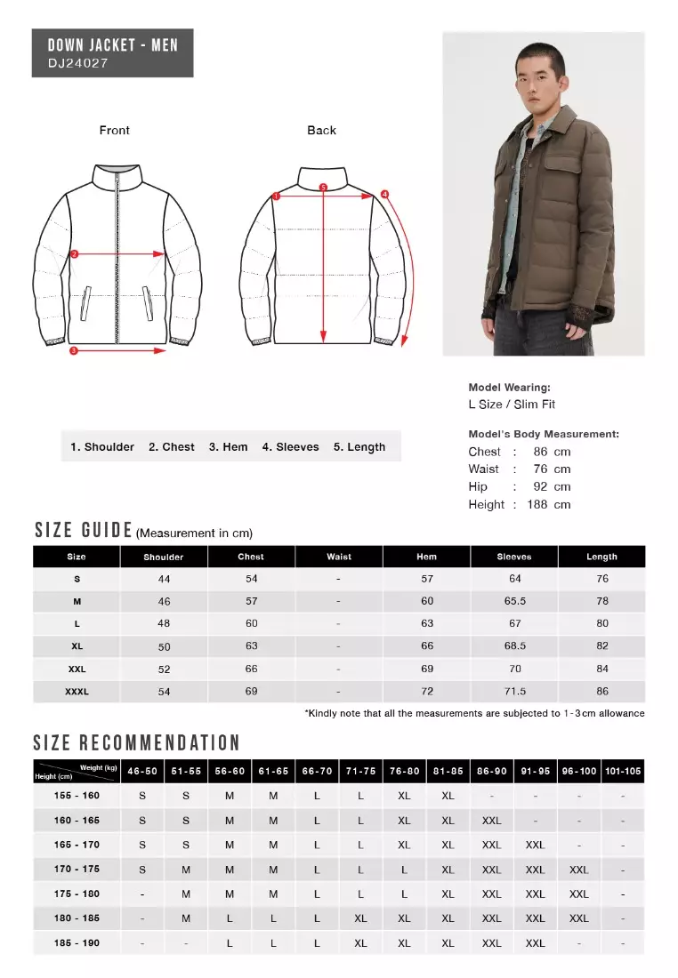 Men's Unique Fusion Shirt Light Down Jacket