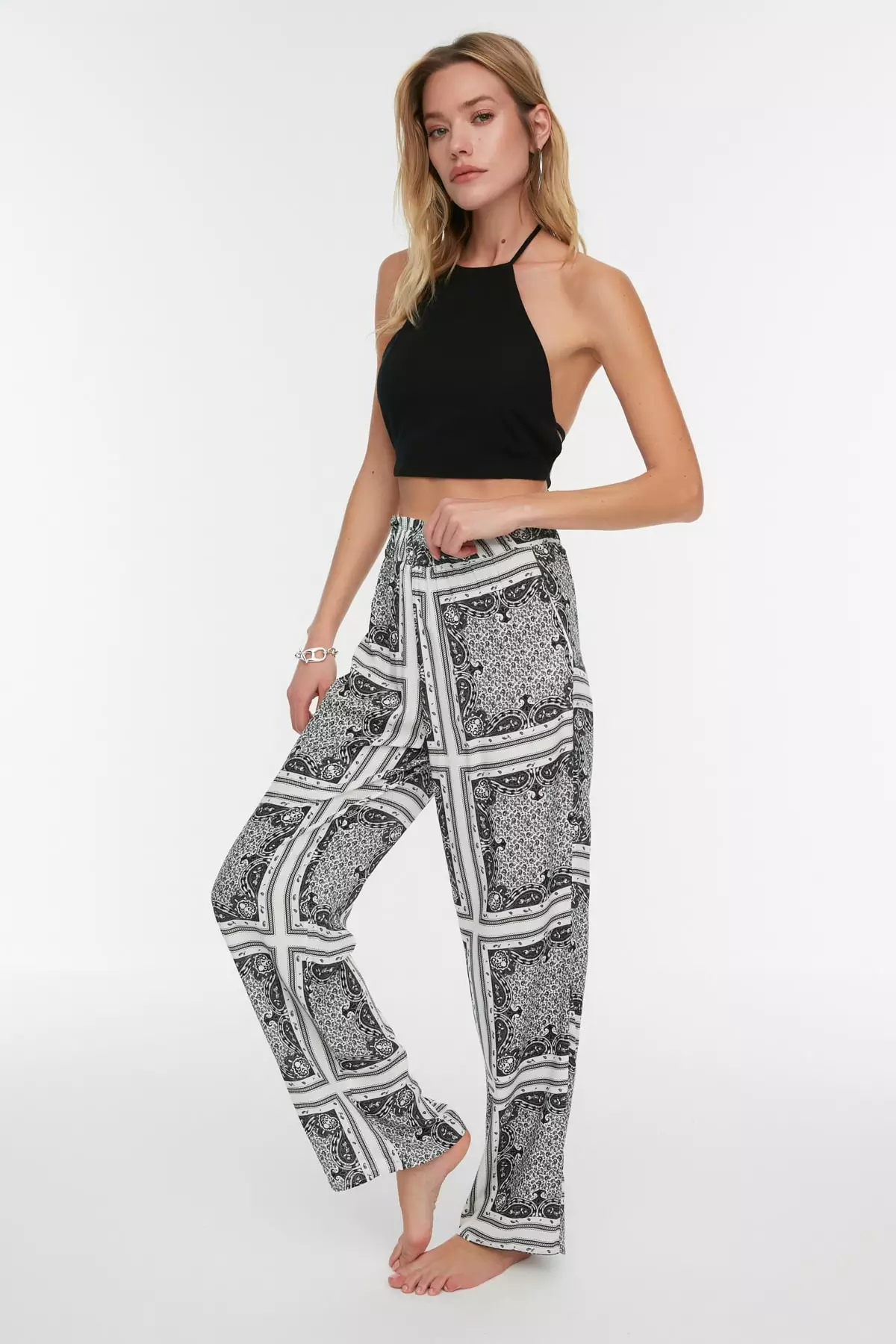 Trendyol Patterned Viscose Beach Pants 2024