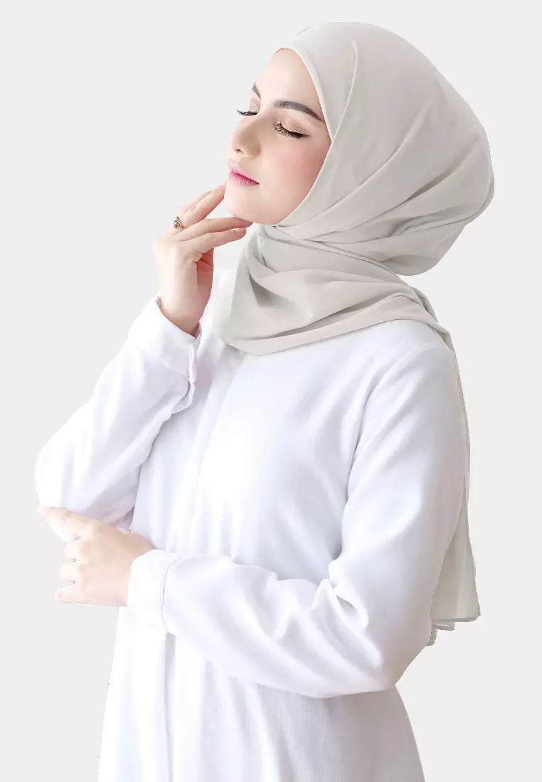 Pashmina Inner Instan 2in1 Ceruty Baby Doll - Chalk