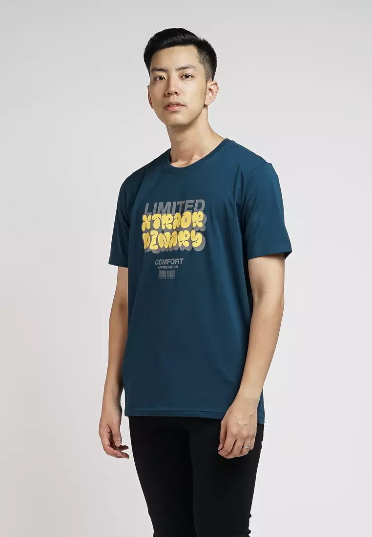 XTRAORDINARY T-Shirt Cotton Spandex Pria 48090