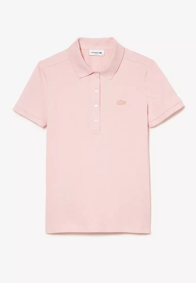L.12.D Slim Fit Stretch Mini Piqué Polo Shirt
