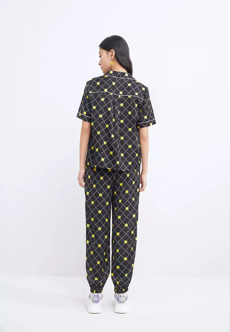 Smiley Emoji Print Blouse