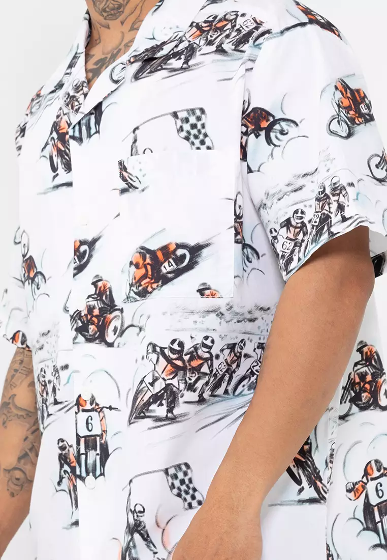 Harley-Davidson Twisty Aloha Print Shirt