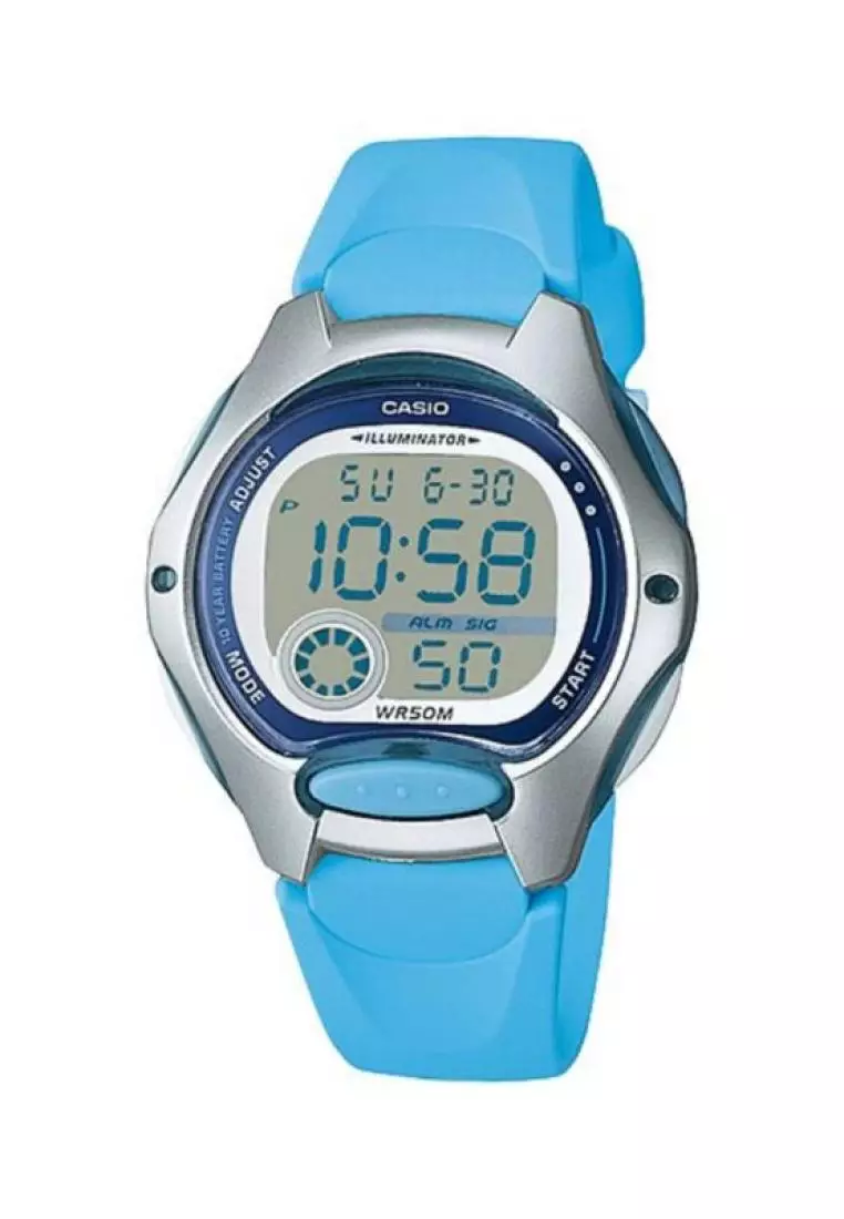 Buy Casio Watches Kid's Digital Watch LW-200-2BV Blue Resin Band Kids ...