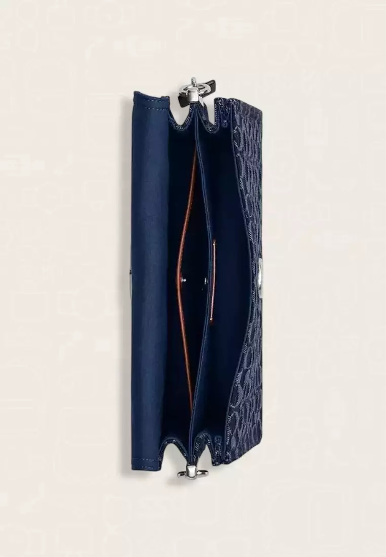 Coach Chain Tabby Shoulder Bag 30 In Signature Denim Deep Blue