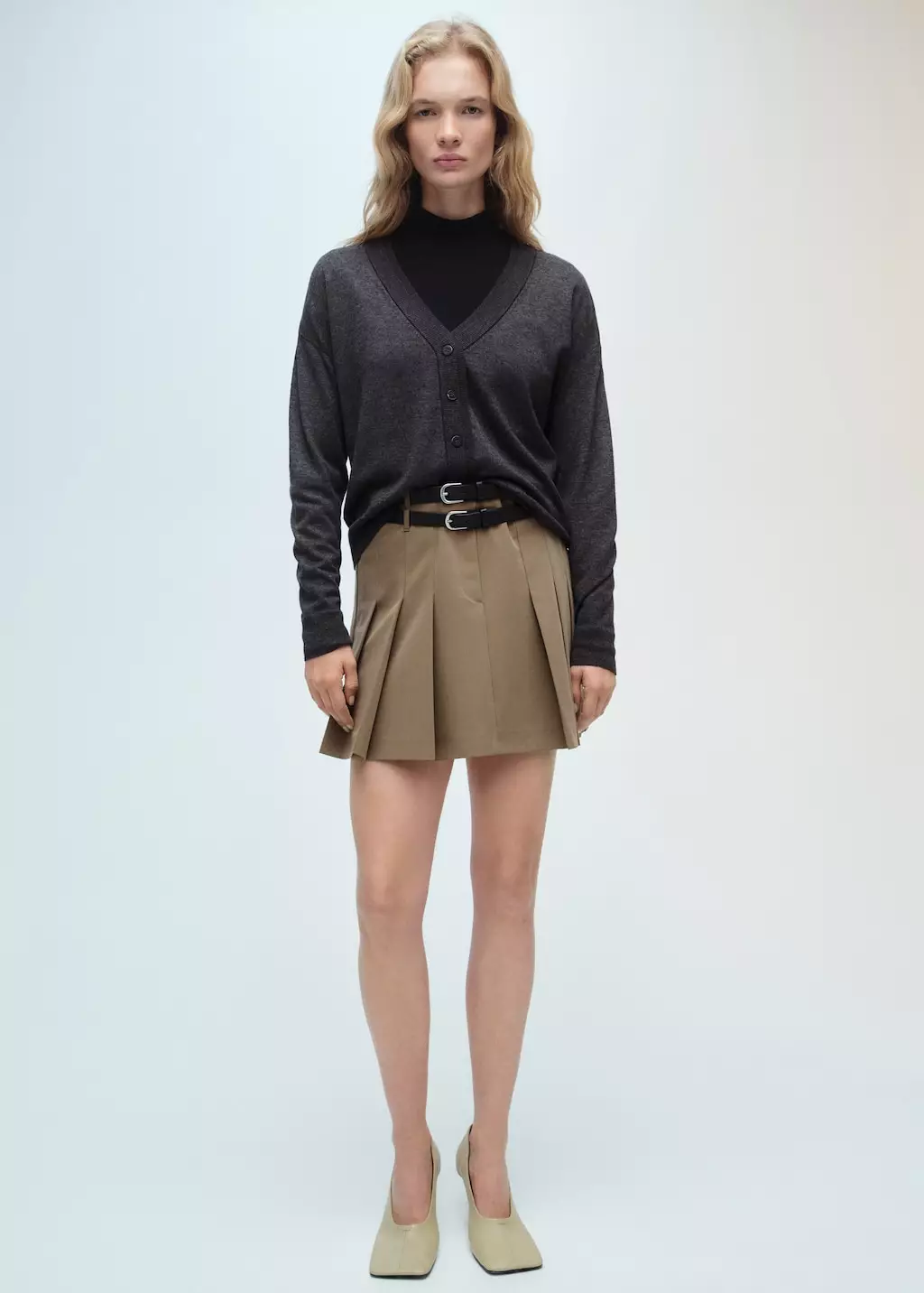 Cardigan rajutan kerah V