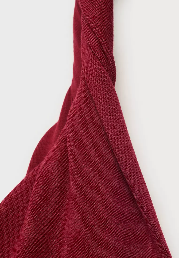 Asymmetrical Dress With Gathered Strap