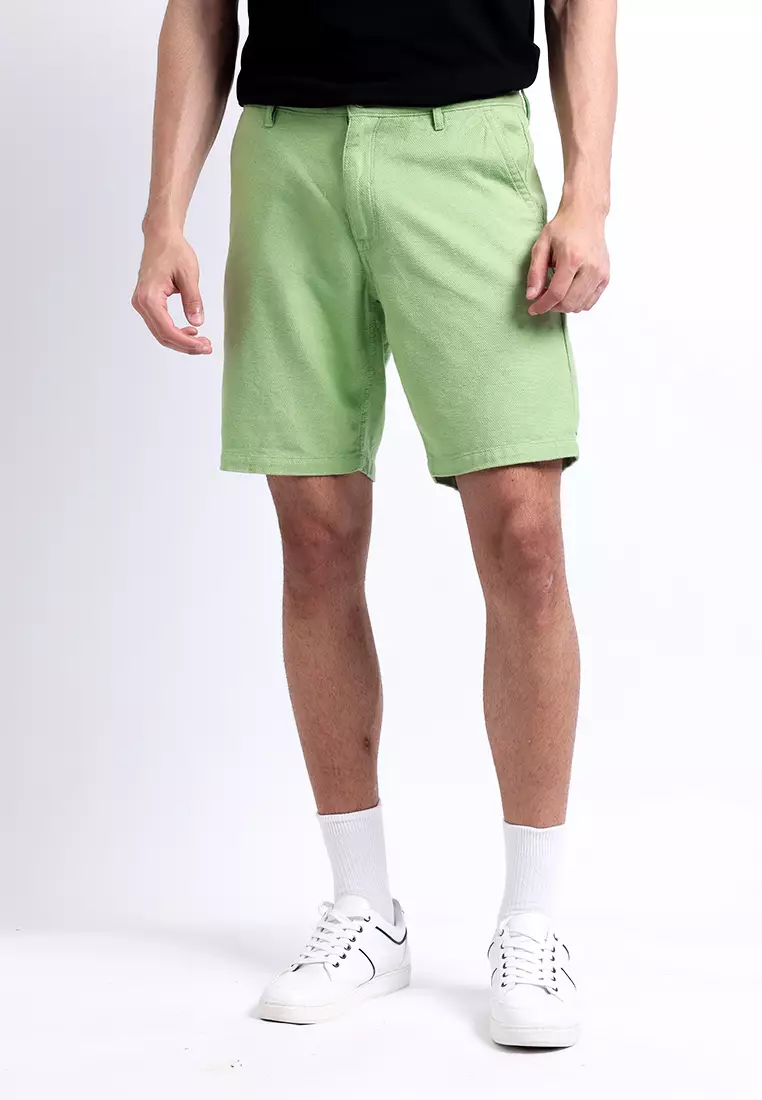 Manzone Celana Pendek Bermuda Pria Basic Enver - Green