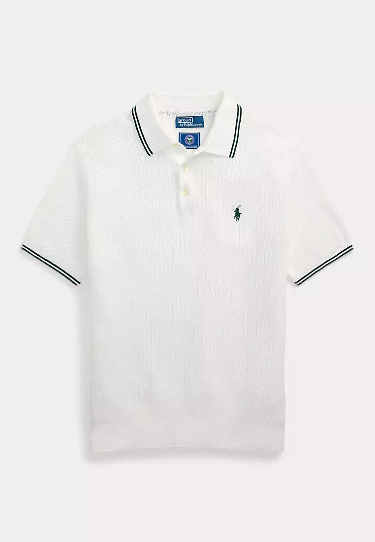 Buy Polo Ralph Lauren Wimbledon Cotton Polo-Collar Sweater